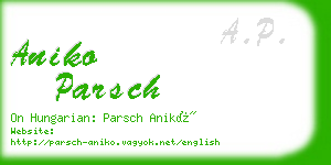 aniko parsch business card